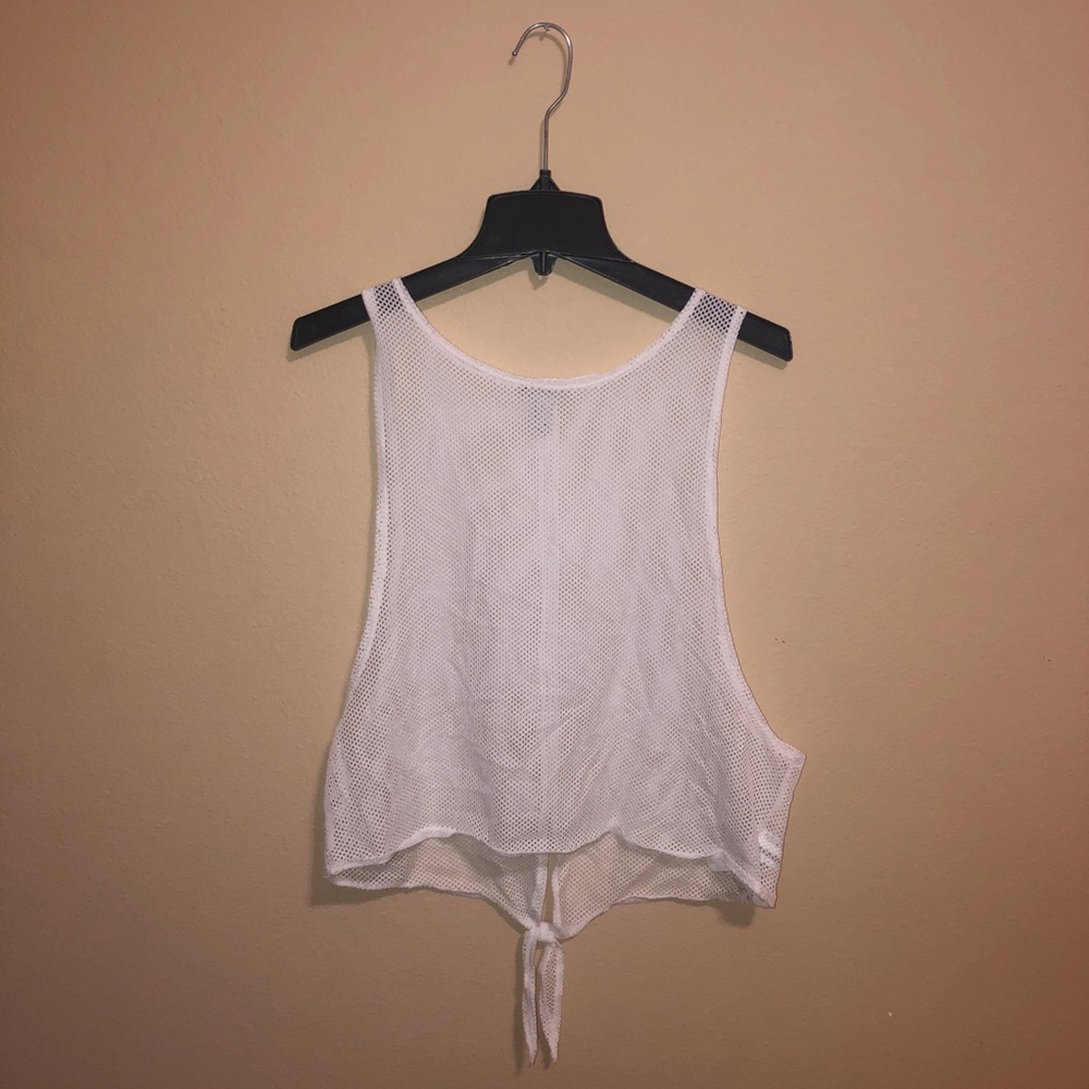 Mesh white athletic shirt